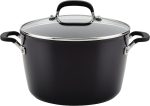 Кастрюля 8л KitchenAid с жестким анодированным антипригарным покрытием и крышкой