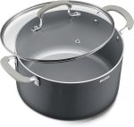 Керамическая кастрюля 8л с антипригарным покрытием и крышкой BEZIA