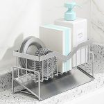 Держатель для губки над кухонной раковиной из нержавеющей стали, корзина для чистящих средств и щетки