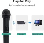 Беспроводной игровой USB-микрофон Mcbazel 2 штуки, микрофон совместимый с ПК,Xbox Series X/S, PS5, Switch OLED — изображение 5