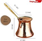 Турка для заваривания кофе из меди NAGODYA, кофейник ручной работы — изображение 2