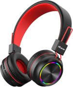 Детские Bluetooth-наушники iClever BTH03, цветная светодиодная подсветка