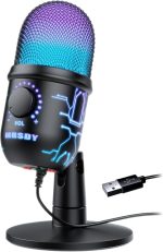 Игровой микрофон MR, USB-микрофон для ПК, Mac, PS4/5, конденсаторный микрофон для подкастов и студийной записи