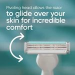 Gillette Venus Simply 3 Женские одноразовые бритвы для чувствительной кожи, упаковка из 1 с 4 бритвами — изображение 3