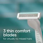 Gillette Venus Simply 3 Женские одноразовые бритвы для чувствительной кожи, упаковка из 1 с 4 бритвами — изображение 5