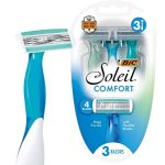 BIC Soleil Comfort Одноразовые бритвы с 4 лезвиями для женщин , набор из 3 бритв