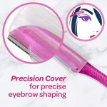 Schick Hydro Silk Touch-Up  бритва для бровей и бритва для лица с прецизионной крышкой, 3 штуки — изображение 2