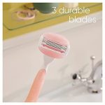 Бритвы Gillette Venus ComfortGlide для женщин, 1 бритва Venus, 4 сменных кассеты для лезвий, гелевые пластинки — изображение 3
