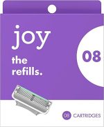 Сменные кассеты для бритвенных лезвий joy для женщин, 8 шт., фиолетовые, смазывающая полоска — изображение 2