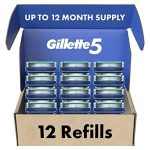 Сменные кассеты для бритвенных лезвий Gillette5, 12 шт., смазывающая полоска для более комфортного бритья