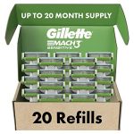 Мужские бритвы Gillette, Mach3 Sensitive Mens Razor Refills Refills, 20 шт