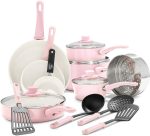 Набор из 16 кастрюль и сковородок, без PFAS GreenLife Soft Grip Healthy Ceramic Nonstick, н