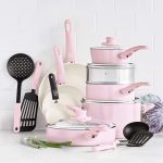 Набор из 16 кастрюль и сковородок, без PFAS GreenLife Soft Grip Healthy Ceramic Nonstick, н — изображение 4