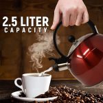 Чайник со свистком - современный чайник со свистком из нержавеющей стали  - 2,5-литровый — изображение 4