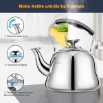 Чайник со свистком на плите ClassicTeapot Чайники из нержавеющей стали для плиты — изображение 3