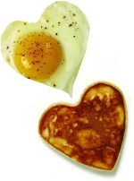 Формы для жарки яиц, антипригарные кольца для блиновб яиц в форме сердца, набор из 2 шт — изображение 2