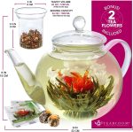 Чайник Teabloom Stovetop и безопасный для микроволновой печи стеклянный чайник (40 унций / 1,2 л) со съемным — изображение 2