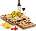 Доска кухонная сервировочная для сыра и колбасы с аксессуарами