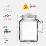 Кувшин стеклянный с крышкой и носиком 2 Л Bormioli Rocco — изображение 4