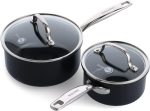 Кастрюля Green Pan - анодированная, здоровая, керамическая, антипригарная набор кастрюль с крышками 1 B 1.9 Л