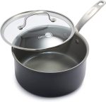 Кастрюля GreenPan Chatham Твердая анодированная керамическая антипригарная кастрюля с крышкой 2.8 Л.