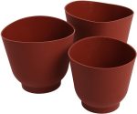 Набор из 3 силиконовых мисок Norpro, красный, 6,5 x 6,5 x 6,2 дюйма, как показано на рисунке
