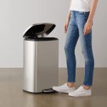Мусорный бак Amazon 50 л с педалью для ног устойчивый к пятнам — изображение 7