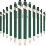 Шариковая ручка с наконечником стилуса 1,0 мм металлическая ручка с черными чернилами, 12 шт.