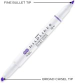 Zebra Pen Mildliner, двусторонний маркер, широкие и тонкие кончики, разные цвета, 15 шт — изображение 5