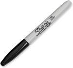 Перманентные маркеры Sharpie,Мелкий наконечник, черные, 12 шт — изображение 2