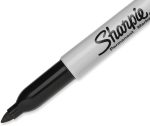 Перманентные маркеры Sharpie,Мелкий наконечник, черные, 12 шт — изображение 3