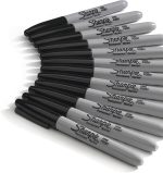 Перманентные маркеры Sharpie,Мелкий наконечник, черные, 12 шт — изображение 4