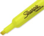 Маркеры Sharpie Tank Style, наконечник долото, флуоресцентный желтый, коробка из 36 шт — изображение 3