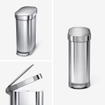Мусорный бак Simplehuman 45 л с педалью для узких мест между шкафами — изображение 2