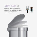 Мусорный бак Simplehuman 45 л с педалью для узких мест между шкафами — изображение 5