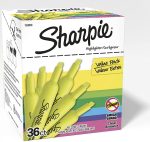 Маркеры Sharpie Tank Style, наконечник долото, флуоресцентный желтый, коробка из 36 шт — изображение 8