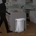 Мусорный бак Simplehuman 45 л с педалью для узких мест между шкафами — изображение 7