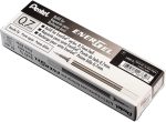 Запасные чернила Pentel для жидкой гелевой ручки EnerGel, (0,7 мм), наконечник иглы, черные чернила 12 шт — изображение 4