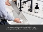 Магнитная полка StoveShelf для кухонной плиты — решение для хранения на кухне без установки нержавеющая стали — изображение 5