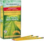 Карандаши Ticonderoga, в деревянном корпусе, предварительно заточенные, № 2 HB Soft, желтые, 72 шт — изображение 2