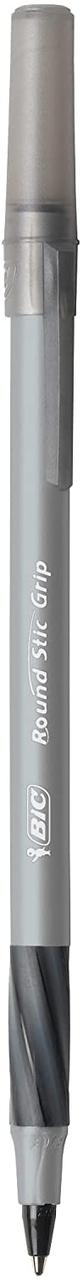 Шариковая ручка BIC Round Stic Grip Xtra, средний наконечник (1,2 мм), черный и синий, мягкая ручка 36 шт — изображение 2