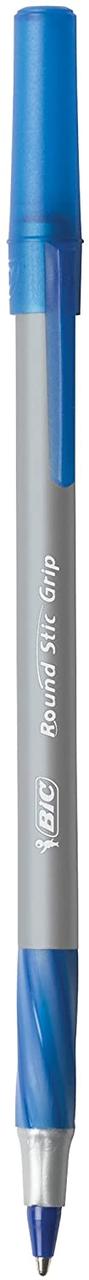 Шариковая ручка BIC Round Stic Grip Xtra, средний наконечник (1,2 мм), черный и синий, мягкая ручка 36 шт — изображение 3