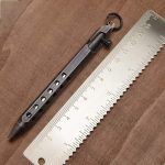 Ручка из твердой латуни с шестью краями PUOSUO, ручка с болтовым механизмом, карманная ручка EDC чёрная — изображение 3