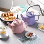 Фарфоровый чайник SWEEJAR с заварочным устройством и крышкой, чайная посуда на 30 унций с фильтром из нержавею — изображение 5