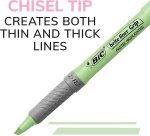 Набор пастельных хайлайтеров BIC Brite Liner Grip, наконечники долото, упаковка из 12 шт. — изображение 4