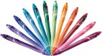Гелевые ручки BIC Gel-Ocity Quick Dry, выдвижная гелевая ручка среднего размера (0,7 мм), разные цвета, 12 шт — изображение 4