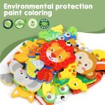 Деревянные пазлы для малышей 1-3 лет Пазлы в форме животных Игрушка Монтессори для малышей 12 шт — изображение 2