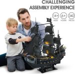 Модель корабля 3D для взрослых, Пиратский корабль со светодиодной подсветкой — изображение 2