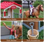 Фермерская конюшня с лошадьми и аксессуарами, игровой набор Horse Club с наездниками, обучающая игрушка — изображение 5