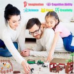Мини-игрушечный сарай, ферма, игрушки, игровой набор, 66 шт., пластиковые фигурки животных и забор — изображение 7